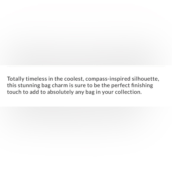 NWT Free People Compass Bag Charm - Picture 3 of 3